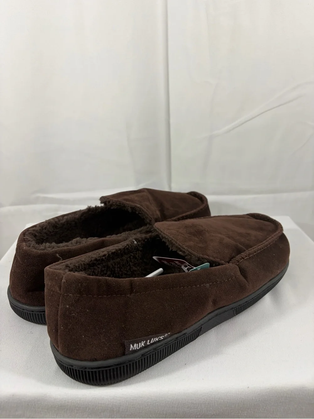 NWT Muk Luks Women’s Size 7-8 Size Brown Faux-Suede Slip-On Loafers